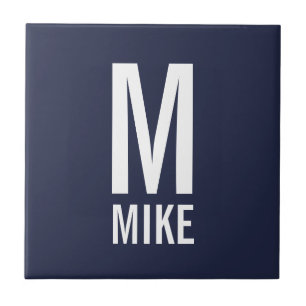 Modern Personalised Monogram and Name Tile