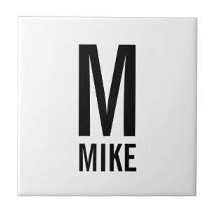 Modern Personalised Monogram and Name Tile
