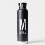 Modern Personalised Monogram and Name Water Bottle<br><div class="desc">Modern Monogram Design featuring personalised monogram and name in modern bold sans serif font style.

Perfect gift for dad,  husband,  grandparents and more.</div>