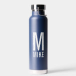 Modern Personalised Monogram and Name Water Bottle<br><div class="desc">Modern Monogram Design featuring personalised monogram and name in modern bold sans serif font style.

Perfect gift for dad,  husband,  grandparents and more.</div>