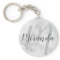 Modern Personalised Monogram and Name White Marble