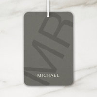 Modern Personalised Monogram Grey