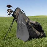 Modern Personalised Monogram Grey Golf Towel<br><div class="desc">Elevate his game with this Modern Personalised Monogram Grey Golf Towel. Made from premium material in dark grey,  it features a bold monogram in sophisticated typography,  making it the perfect custom gift for husbands,  boyfriends,  or any golf enthusiast. Ideal for golf lovers and sports fans.</div>