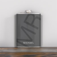 Modern Personalised Monogram Grey