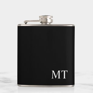 Modern Personalised Monogram Hip Flask