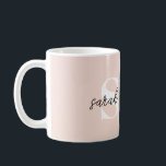 Modern Personalised Monogram Name Pink Coffee Mug<br><div class="desc">Modern Personalised Monogram Name Pink Coffee Mug</div>