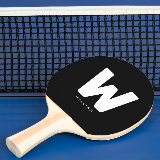 Modern Personalised Monogrammed Table Tennis Ping Pong Paddle (Insitu)