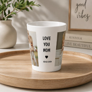 Modern Personalised Mother's Day – Love You Mum Latte Mug