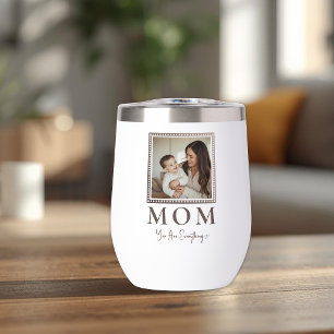 Modern Personalised Mum Photo Wine Tumbler