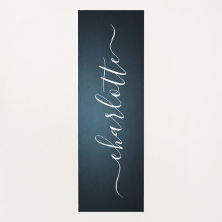 Modern Personalised Name Chic Calligraphy Yoga Mat