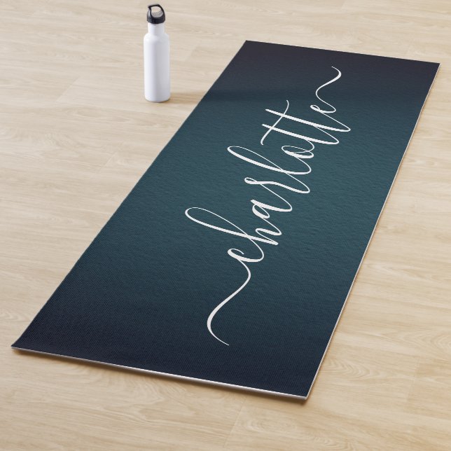 Modern Personalised Name Chic Calligraphy Yoga Mat (In Situ)