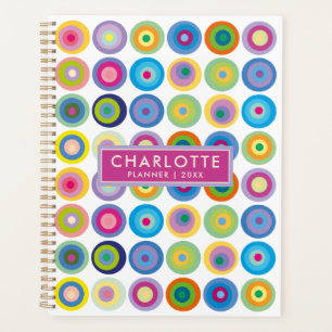 Modern Personalised Name Colourful Circles 2023 Planner