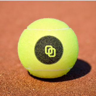 Modern Personalised Name Elegant Yellow Colour Tex Tennis Balls