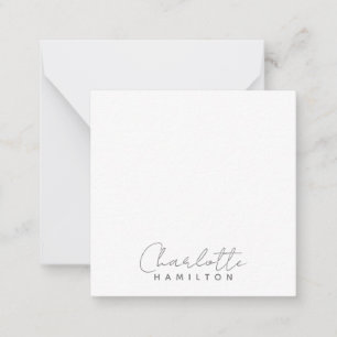 Modern Personalised Name Grey Tones Card