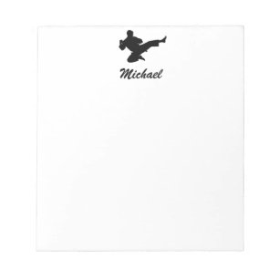 Modern Personalised Name Karate / Taekwondo / judo Notepad
