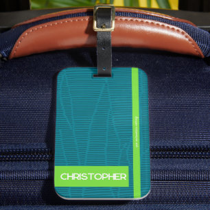 Modern Personalised Name  Luggage Tag