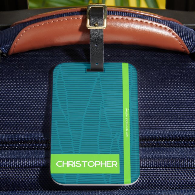 Modern Personalised Name  Luggage Tag (Front Insitu 2)