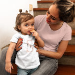 Modern Personalised Name Monogram Pastel Pink Baby T-Shirt<br><div class="desc">Modern Personalised Name Monogram Pastel Pink</div>