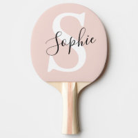 Modern Personalised Name Monogram Pastel Pink
