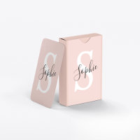 Modern Personalised Name Monogram Pastel Pink