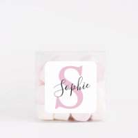 Modern Personalised Name Monogram Pink