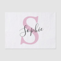 Modern Personalised Name Monogram Pink