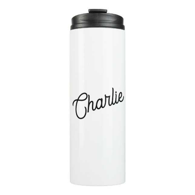 Modern Personalised Name Thermal Tumbler (Front)