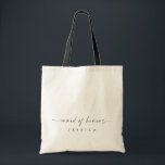 Modern Personalised Name Tote Maid Of Honour Bag<br><div class="desc">This is a modern minimal personalised bridesmaid tote bag. Edit most wording and all colours to make this minimal bridesmaid gift fit your event needs and personal style. Just select "edit using design tool" on toolbar :)</div>