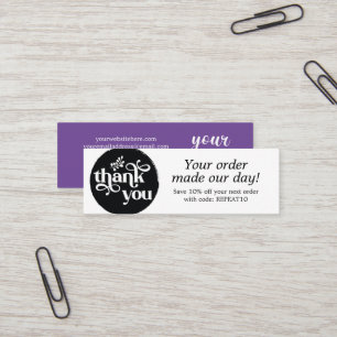 Modern Personalised Order Circle Thank You Card