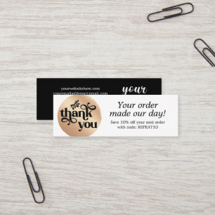 Modern Personalised Order Circle Thank You Card