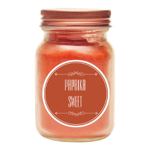 Modern Personalised Paprika Sweet Red White Text Classic Round Sticker
