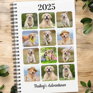 Modern Personalised Pet Journal Dog Photo Collage Planner