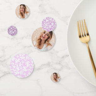 Modern Personalised Photo 16th Birthday Floral Confetti