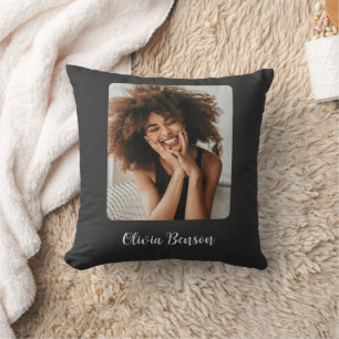 Modern Personalised Photo and Name Create your own Cushion