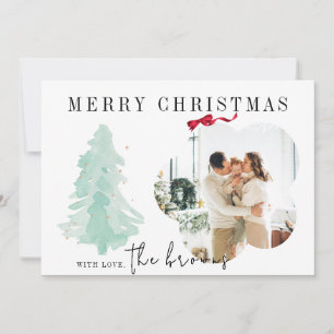 Modern Personalised photo Christmas card