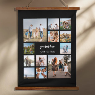 Modern Personalised Photo Collage Hanging Tapestry