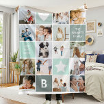Modern Personalised Photo Collage Keepsake Fleece Blanket<br><div class="desc">It's time to give your loved ones something extra special, something that's truly unique and that they'll never forget. Show them how much you care with the Personalised Gift Fleecy Blanket. This blanket is perfect for snuggling up on those long winter nights, or simply to display in any room of...</div>