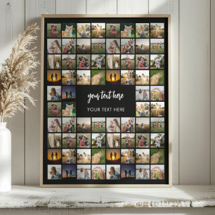 Modern Personalised Photo Collage Poster
