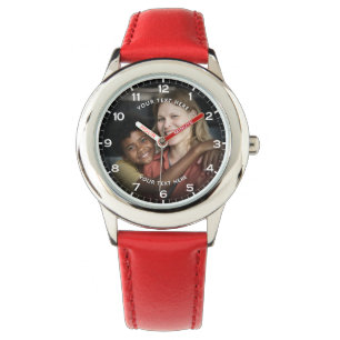 Modern Personalised Photo & Custom Text Girl's Watch