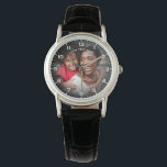 Modern Personalised Photo & Custom Text Women's<br><div class="desc">Create a meaningful and stylish keepsake with this personalised watch for women featuring a fully customisable photo design. The watch face highlights your favourite image, surrounded by a sleek layout with clear numerals for a classic yet modern look. Perfect for celebrating special moments, the design allows you to add custom...</div>
