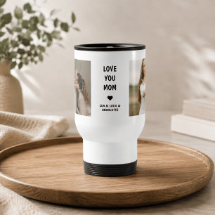Modern Personalised Photo Gift for Mum Travel Mug