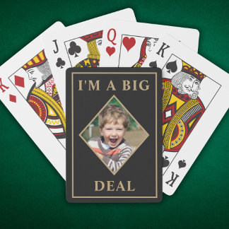 Modern Personalised Photo Keepsake I'm A Big Deal Playing Cards