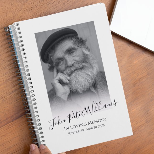 Modern Personalised Photo Memorial Guest Notebook (Creator Uploaded)