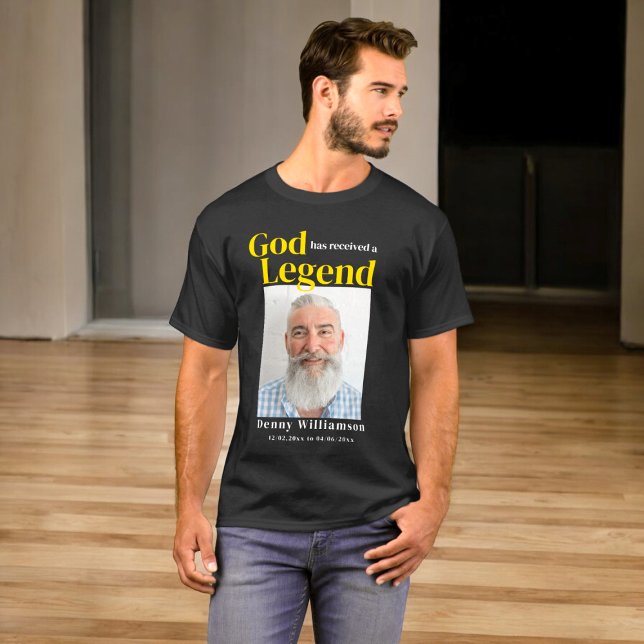 Modern personalised photo memorial  T-Shirt (modern photo funeral t-shirt that can double as a memory keepsake )