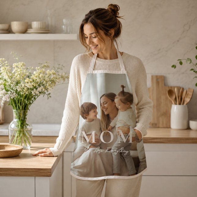 Modern Personalised Photo MOM Apron (Creator Uploaded)