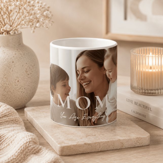 Modern Personalised Photo MOM Coffee Mug (Creator Uploaded)