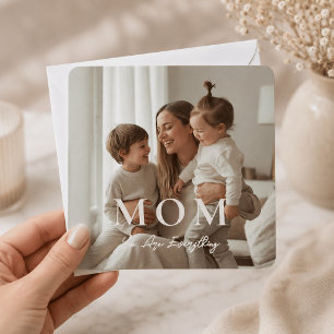 Modern Personalised Photo MOM Mothers Day Card