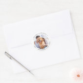 Modern Personalised Photo Wedding Classic Round Sticker (Envelope)