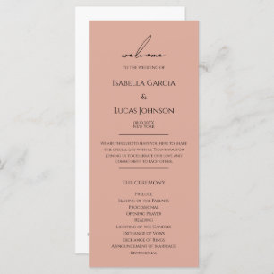 Modern Personalised Photo Wedding Program