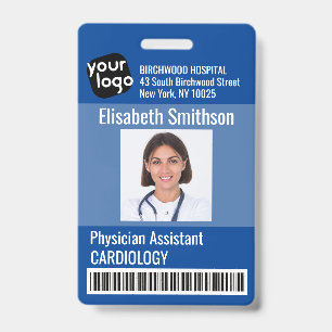 Modern Personalised Physician Assistant ID Card Badge